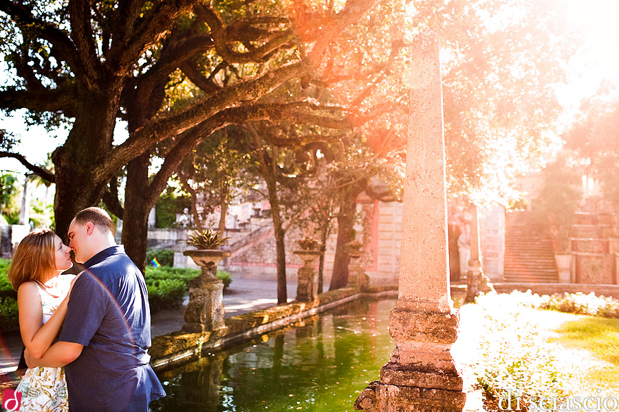 engagement photography of Krystin Gokey and Jim Ryan at Vizcaya and South Beach in Miami, FL from Alessandro Di Sciascio of Di Sciascio Photography, South Florida wedding photography from Fort Lauderdale wedding photographers.