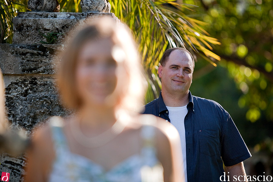 engagement photography of Krystin Gokey and Jim Ryan at Vizcaya and South Beach in Miami, FL from Alessandro Di Sciascio of Di Sciascio Photography, South Florida wedding photography from Fort Lauderdale wedding photographers.