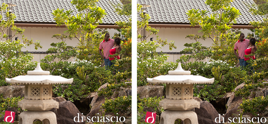 Engagement photography of Villardia Telusnord and Jermaine Shepherd in Deerfield Beach, FL, from Lisette and Alessandro Di Sciascio of Di Sciascio Photography, South Florida wedding photography from Fort Lauderdale wedding photographers.