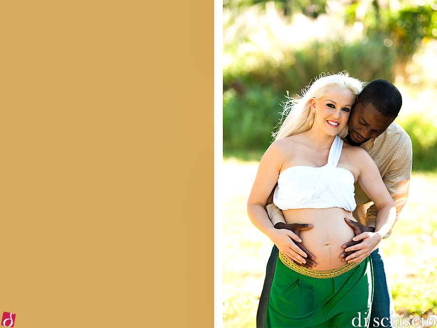 Pregnancy Photography of Deanna Kralick and Yomi Oyelola in Miami Beach, FL, from Lisette and Alessandro Di Sciascio of Di Sciascio  Photography, South Florida wedding photography from Fort Lauderdale wedding photographers.