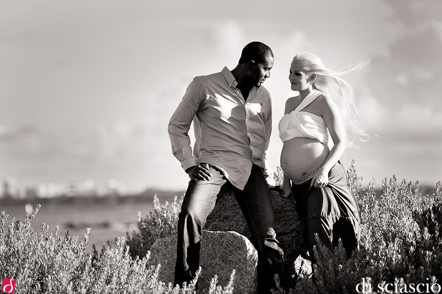 Pregnancy Photography of Deanna Kralick and Yomi Oyelola in Miami Beach, FL, from Lisette and Alessandro Di Sciascio of Di Sciascio Photography, South Florida wedding photography from Fort Lauderdale wedding photographers.