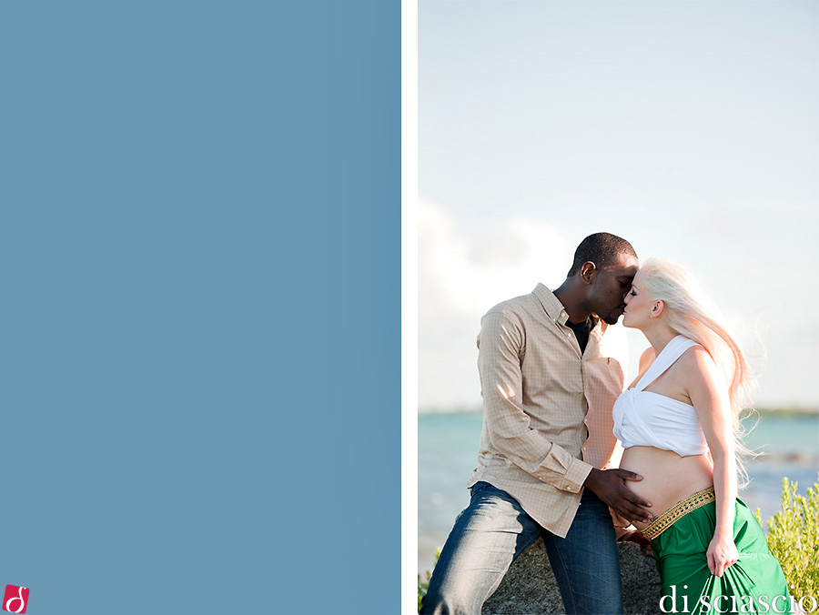 Pregnancy Photography of Deanna Kralick and Yomi Oyelola in Miami Beach, FL, from Lisette and Alessandro Di Sciascio of Di Sciascio Photography, South Florida wedding photography from Fort Lauderdale wedding photographers.