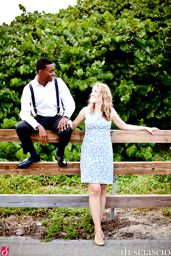 Engagement photography of Stephanie and Drack in Hollywood, FL from Lisette and Alessandro Di Sciascio of Di Sciascio Photography, South Florida wedding photography from Fort Lauderdale wedding photographers.