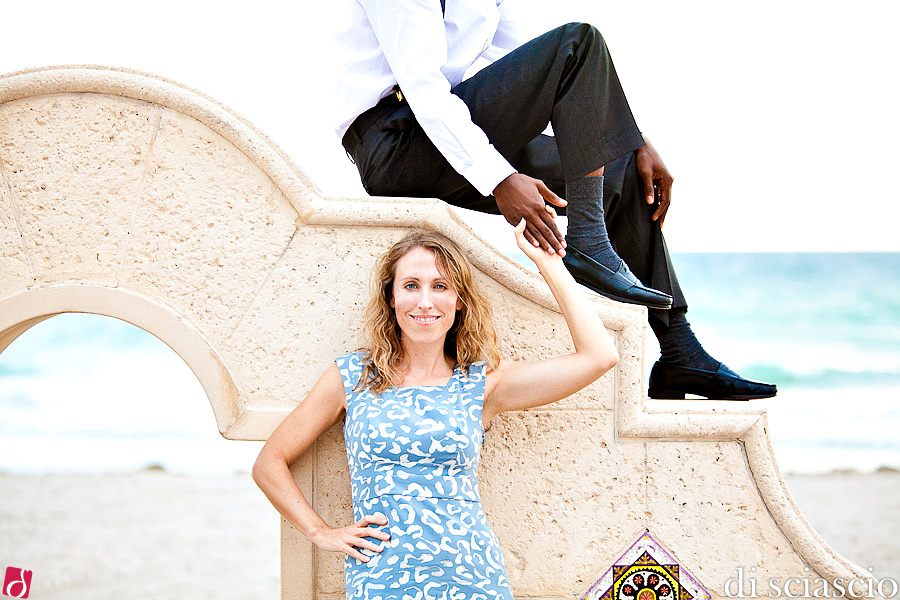 Engagement photography of Stephanie and Drack in Hollywood, FL from Lisette and Alessandro Di Sciascio of Di Sciascio Photography, South Florida wedding photography from Fort Lauderdale wedding photographers.